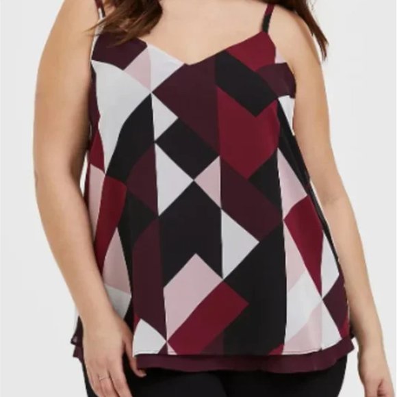 torrid Tops - Torrid SOPHIE CHIFFON DOUBLE LAYER SWING CAMI Torrid Size 0, 0X